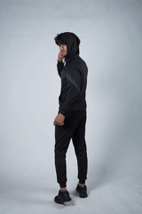 Nik Premium Pattern Black Tracksuit