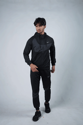 Nik Premium Pattern Black Tracksuit