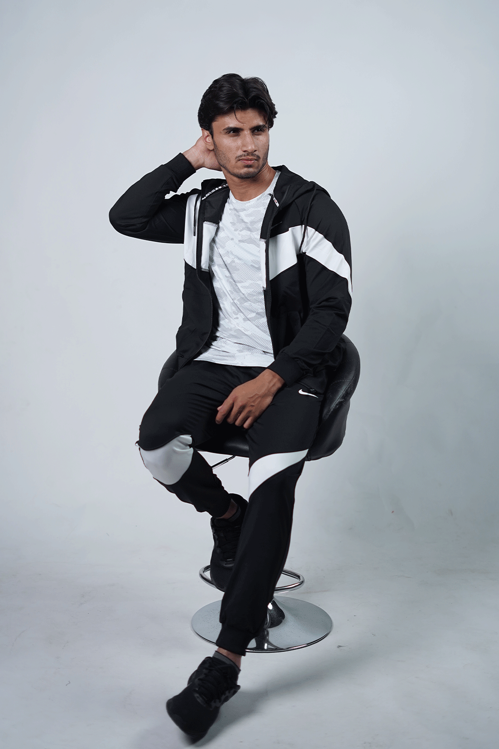 Nik Double Black Tracksuit