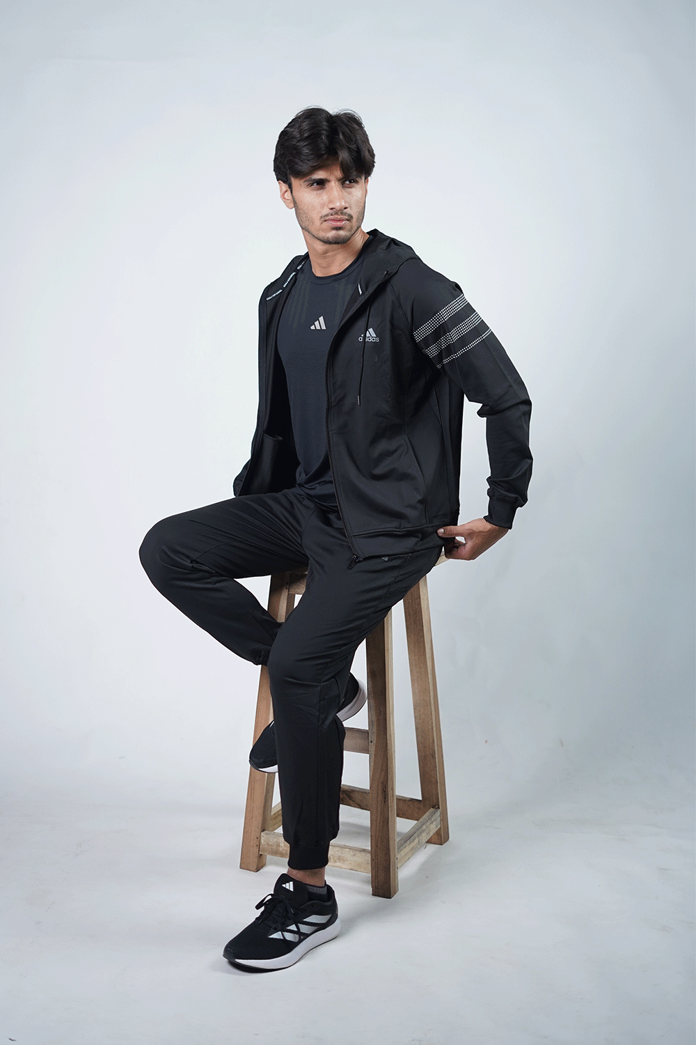 ADI Dotted Black Tracksuit