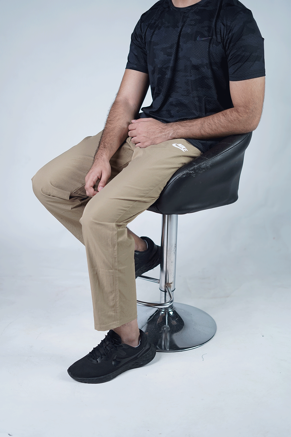 Nik Beige Straight Fit Trouser