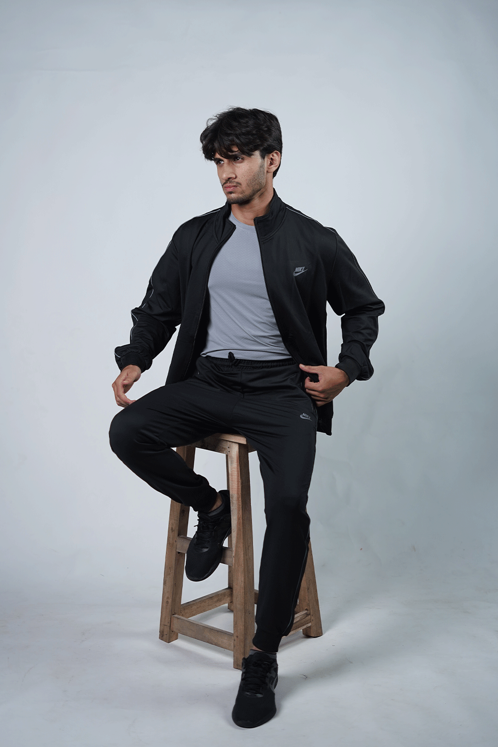 Nik Premium Black Tracksuit